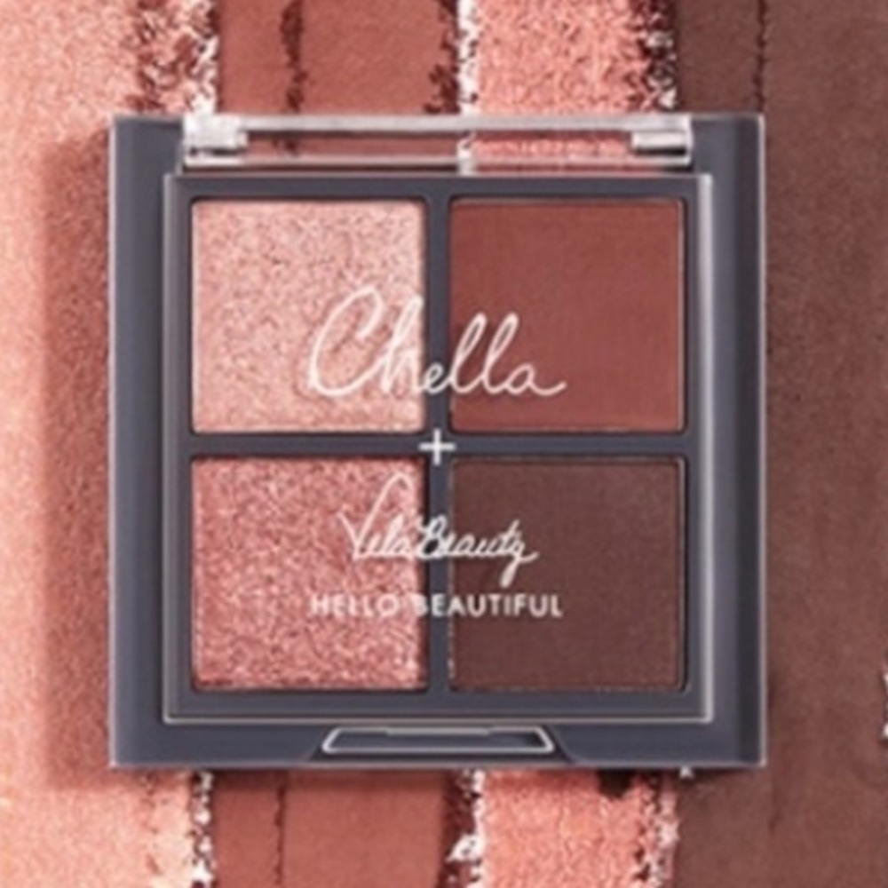 Chella + Vela Beauty Mini Blushing Rose Eyeshadow Palette